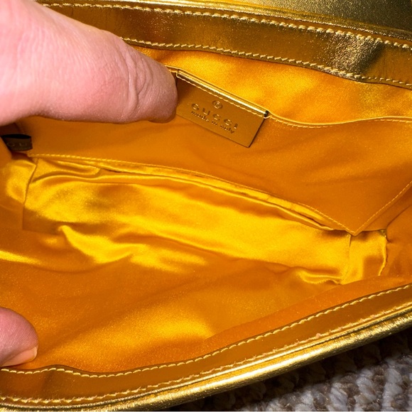 Gucci GG Marmont Mini Gold Sequin Shoulder Bag - Picture 11 of 14